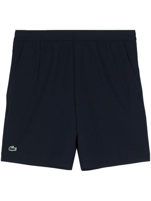 Logo-embroidered track shorts - Blue