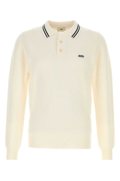 Wool Polo Shirt — Cream