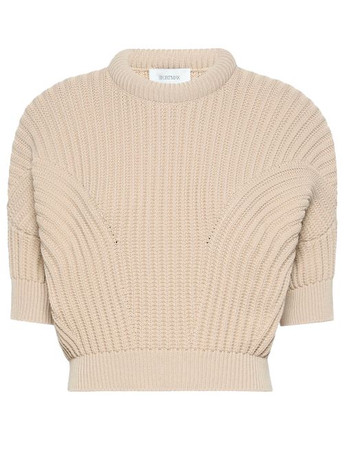 Beige Round Neck Sweater