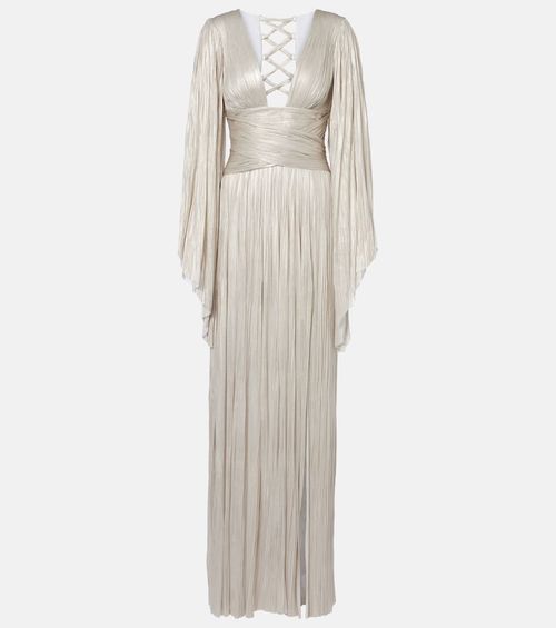 Draped silk gown