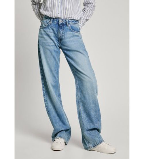 Pepe Jeans for woman. PL204902ID6 Jeans Loose St Lw Nicky blue (29/30), Casual, Cotton, Denim, Sustainable