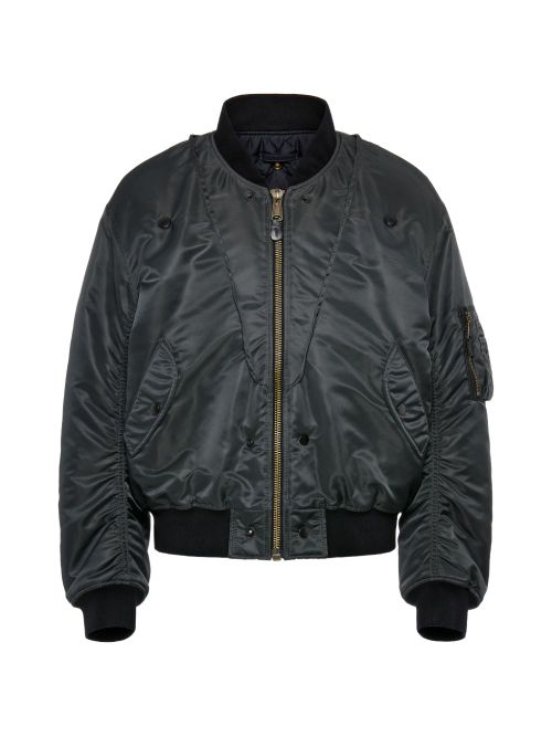 Reversible Bomber Jacket — Dark Grey
