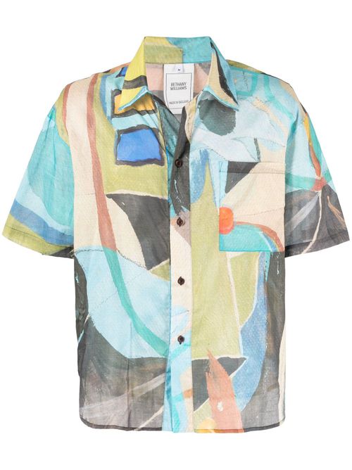 Sociale bowling shirt - Blue