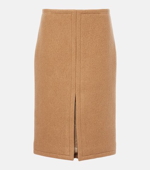Wool midi skirt