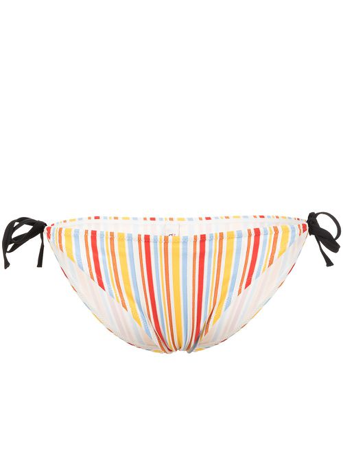 Mokati striped string-tie bikini bottoms - Multicolour