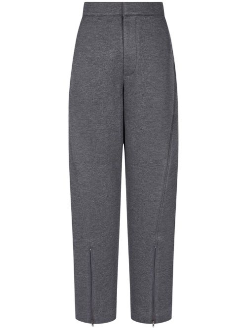 Mid-rise tapered trousers - Grey