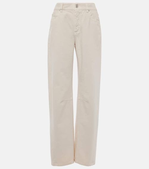 Mid-rise straight jeans