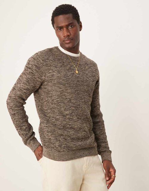 Selected Homme Maglione Uomo Girocollo Lavorato A Maglia - Morbido Tencel Lyocell E Cotone Biologico