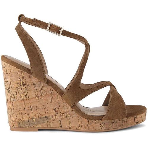 Carvela 'pavia Wedge' Suede Sandals In Brown