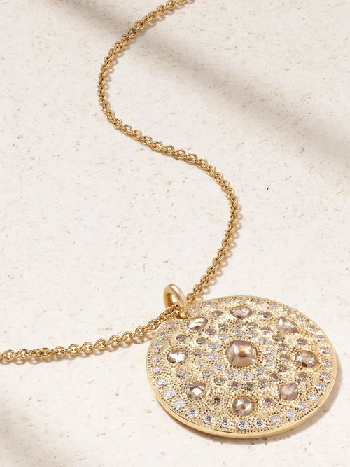 Talisman Medal Large 18-karat Gold Diamond Necklace - One size