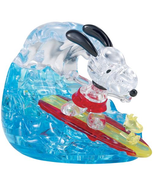 3D Crystal Puzzle - Peanuts Snoopy Surf - 41 Piece