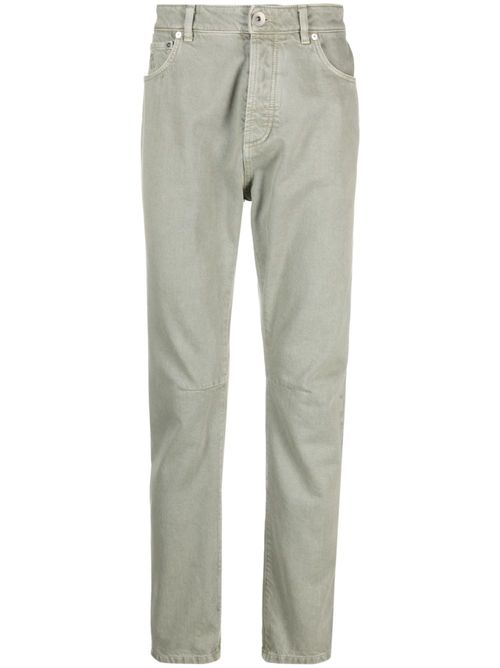 Straight-leg denim jeans - Green