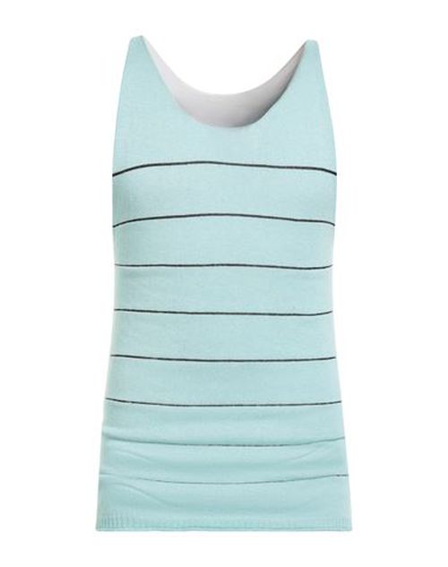 Man Tank top Turquoise Size L/XL Linen, Viscose, Cotton