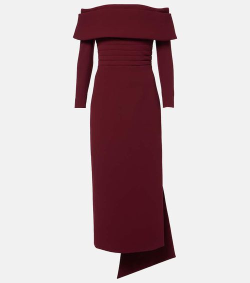 Derika off-shoulder crêpe midi dress