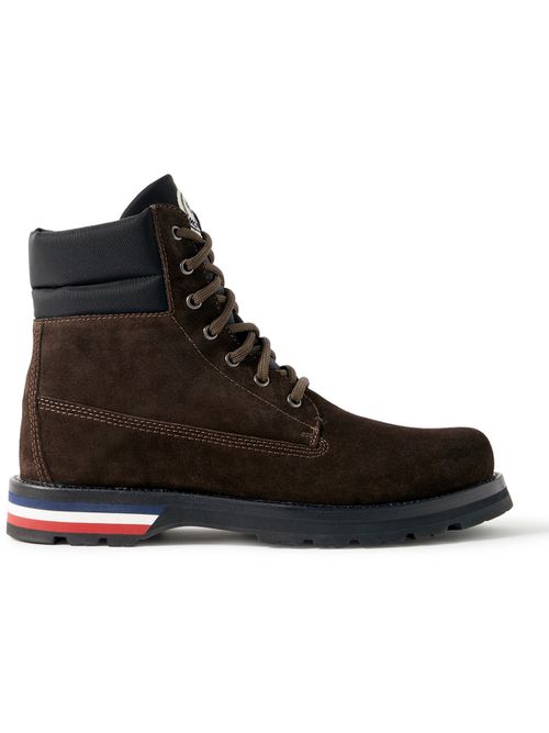 Vancouver Shell-Trimmed Suede Hiking Boots