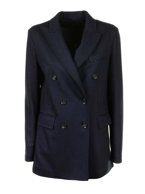 Double-breasted Jacket Women Blue Black