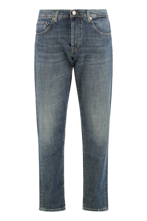 Slim-Fit Five-Pocket Jeans in Denim
