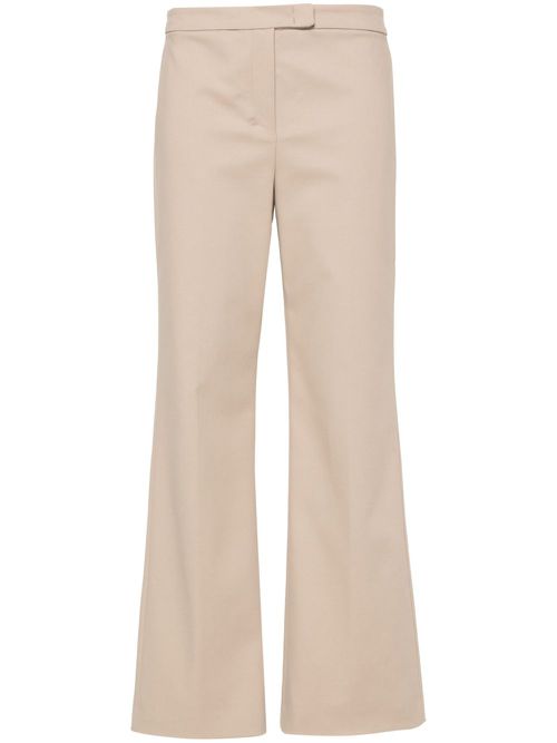 Mid-waist straight-leg trousers - Neutrals
