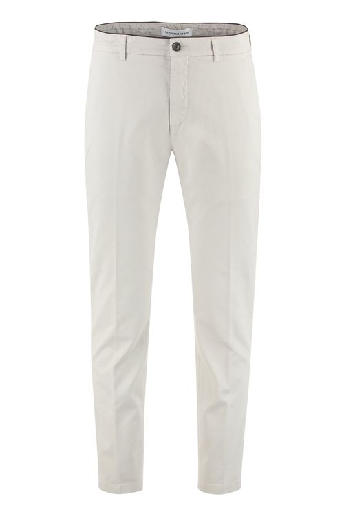 Men's Cotton Chino Trousers with Flap Pockets