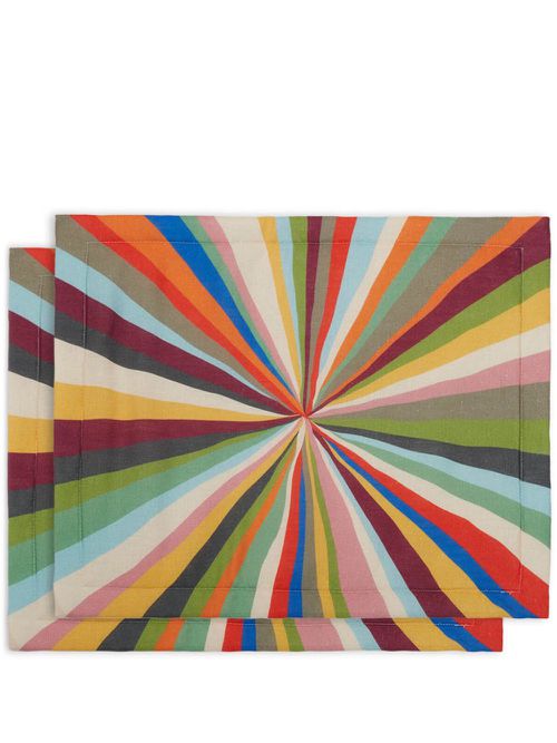 Rainbow Rays placemats (set of two) - Green