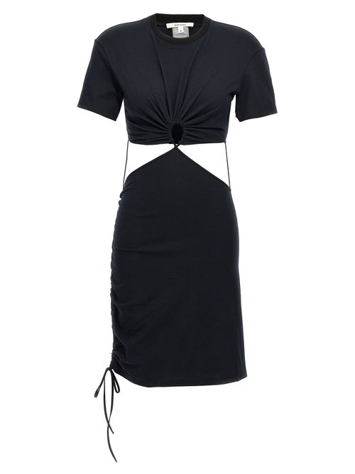 Cut-Out Cotton Dress — Black