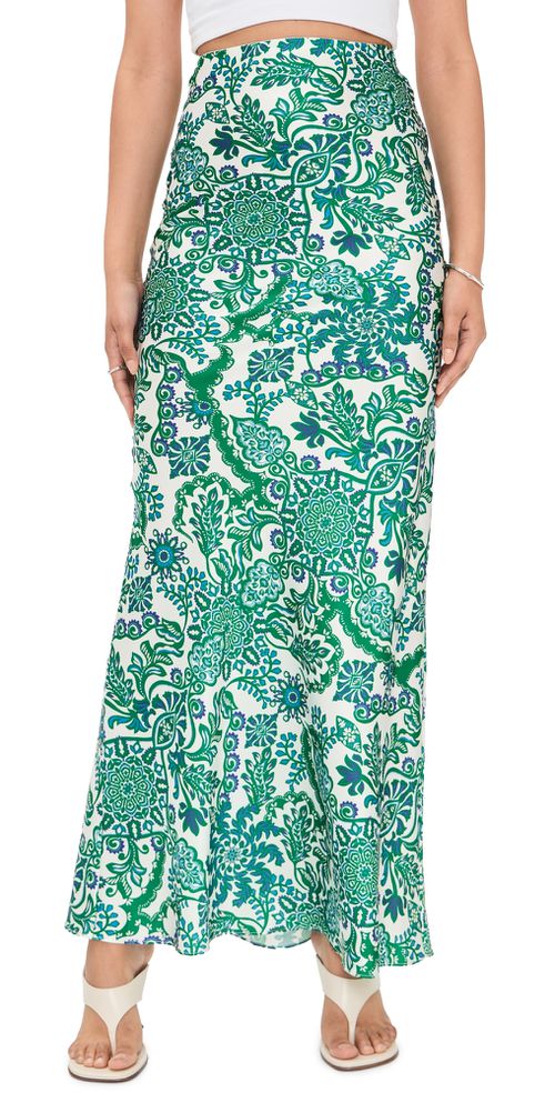 Sierra Maxi Skirt Reflective Botanical