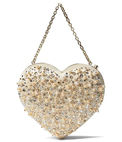 Kate Spade New York Bridal Embellished Fabric 3-D Heart Clutch Multi One Size