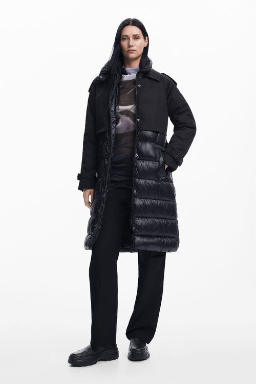 Combined padded coat