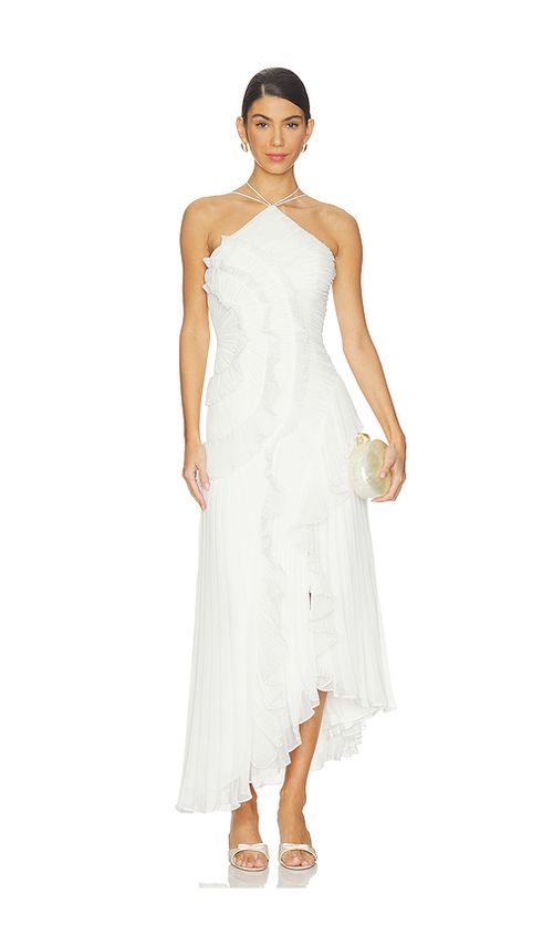 AMUR Lorelie Halter Gown in Ivory. - 6 also