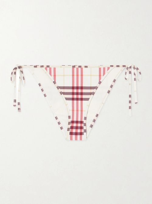Sadie Checked Bikini Briefs - Pink