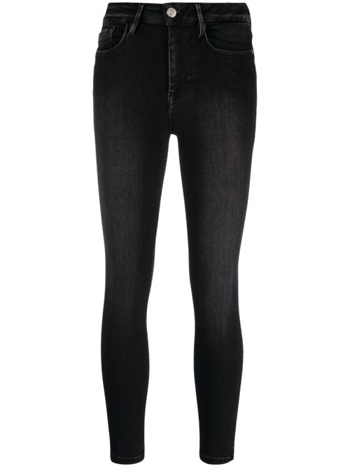 Le One skinny-leg cropped jeans - Black