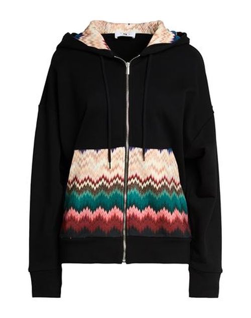 Woman Sweatshirt Black Size S Cotton
