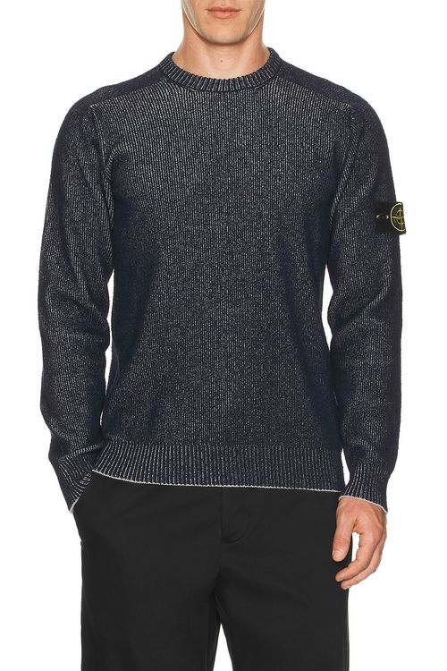 Stone Island JUMPER in Melange Blue - Navy. L also in M, XL/1X, XXL/2X