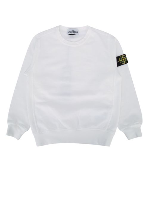 Logo-Patch Cotton Sweatshirt — White