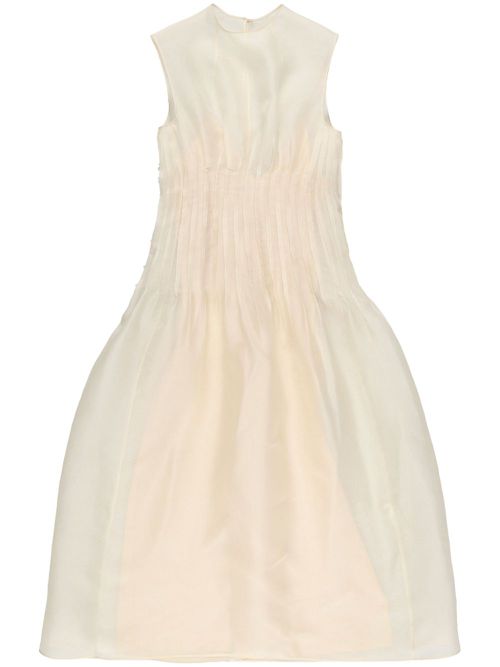 Wes pintuck organza dress - Neutrals