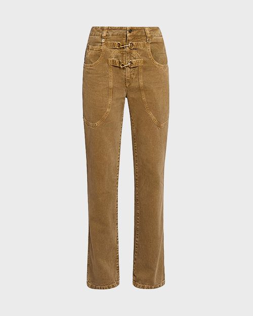 Isabel Marant Trousers Brinley Gul/brun EUR