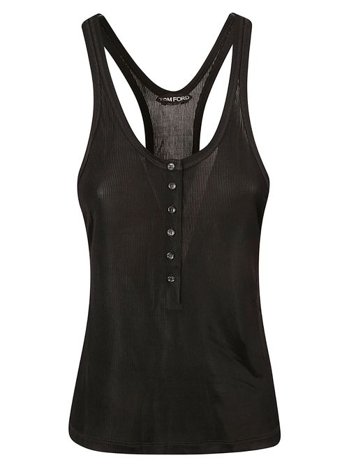 Lustrous Microrib Jersey Tank Top