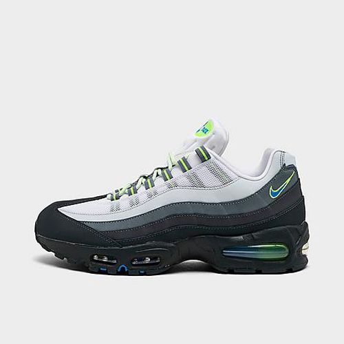 Men's Air Max 95 Big Bubble Casual Shoes in Black/Photo Blue/Action Green