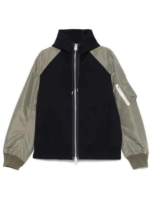 Panelled hoodie - Blue