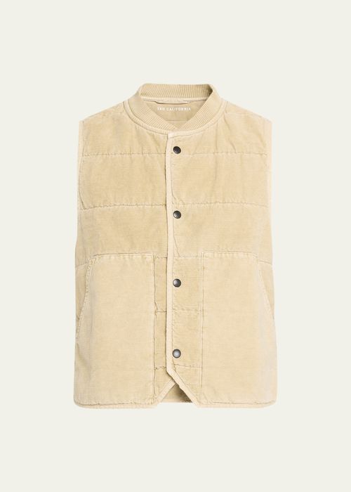 Men's Corduroy Snap-Front Vest