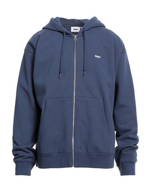 Man Sweatshirt Blue Size M Cotton, Polyester
