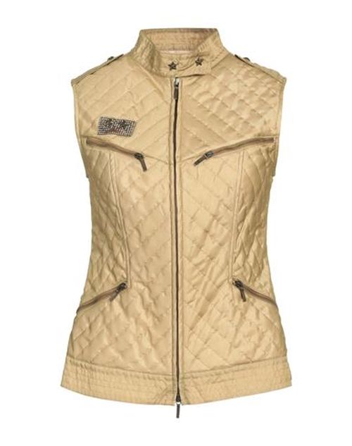 Woman Vest Beige Size 4 Silk