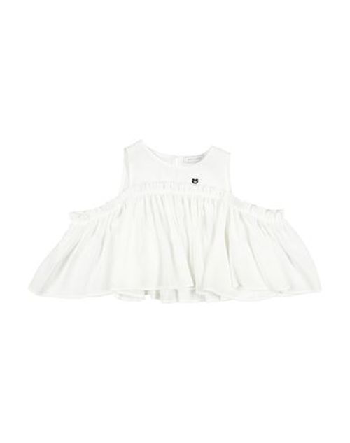 Top Scollato Con Gala Flu Kid Girl Top White Size 14 Modal, Polyester