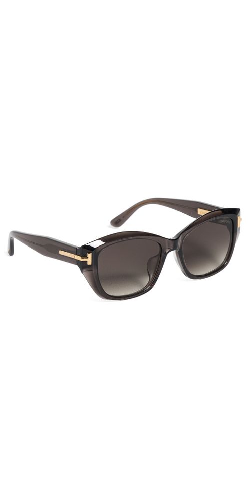 Icon Square Sunglasses Shiny Transparent Dark Grey One Size