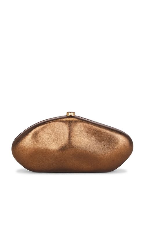 Cult Gaia The Caldera Clutch in Metallic Bronze
