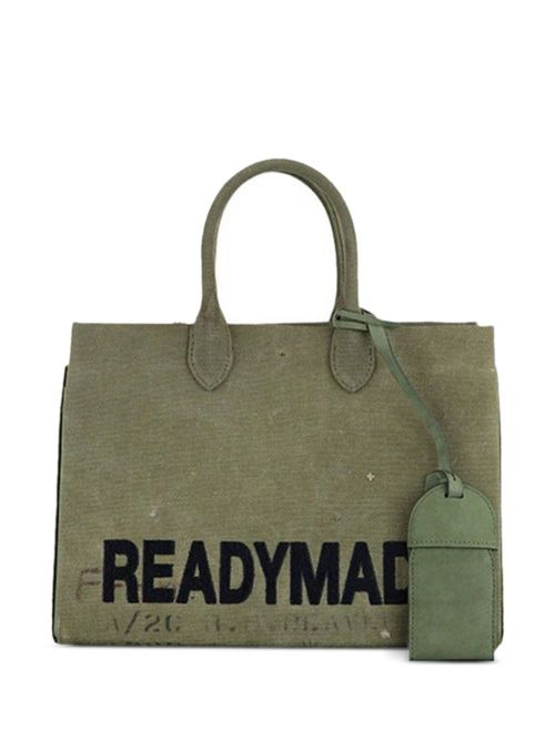 Logo-print tote bag - Green