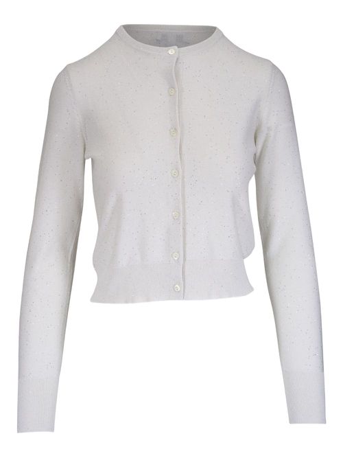Kinross Cashmere crew-neck cardigan - White