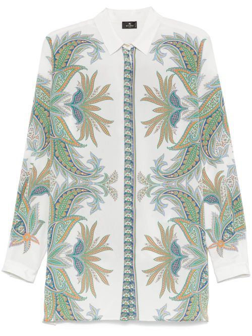 Paisley-print shirt - Blue