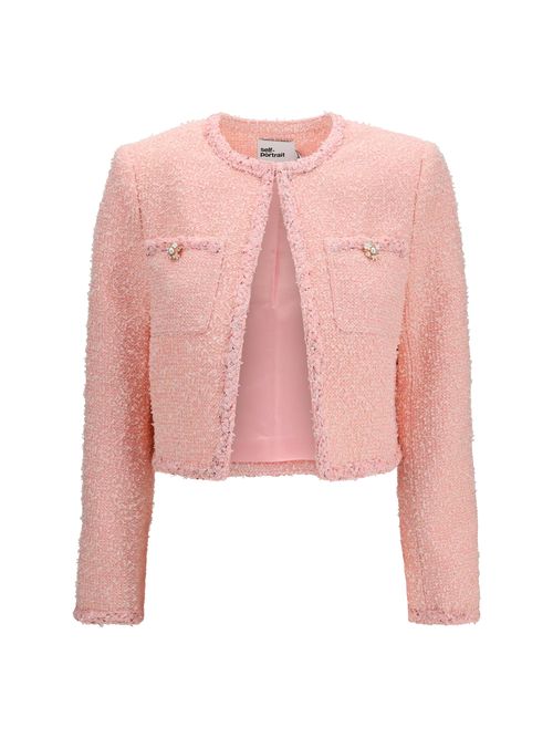 Bouclé Blazer — Pink