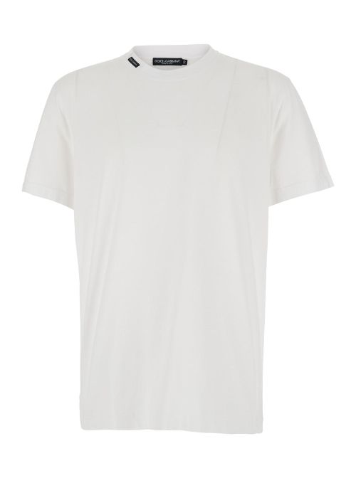 Crew Neck Cotton T-Shirt — White